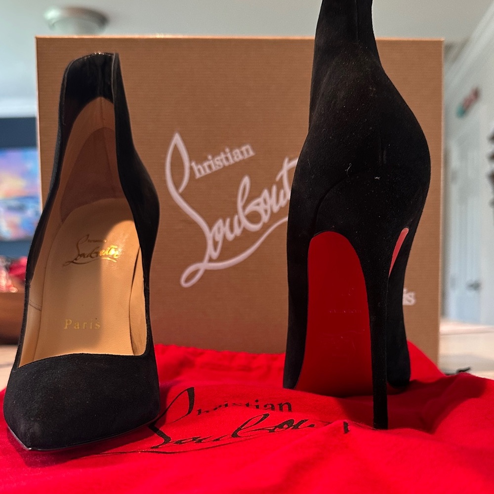 Christian Louboutin Black Heels with Red Soles